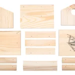 Fuglehus-byggesæt i massivt træ