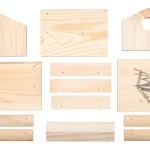 Fuglehus-byggesæt i massivt træ