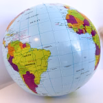 BadeboldGlobus 30 cm med Verdenskort