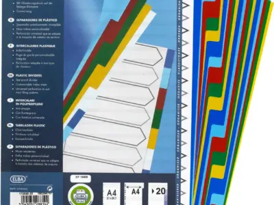 Faneblade til mapper og ringbind. A4 registerfaner. Produktbillede.