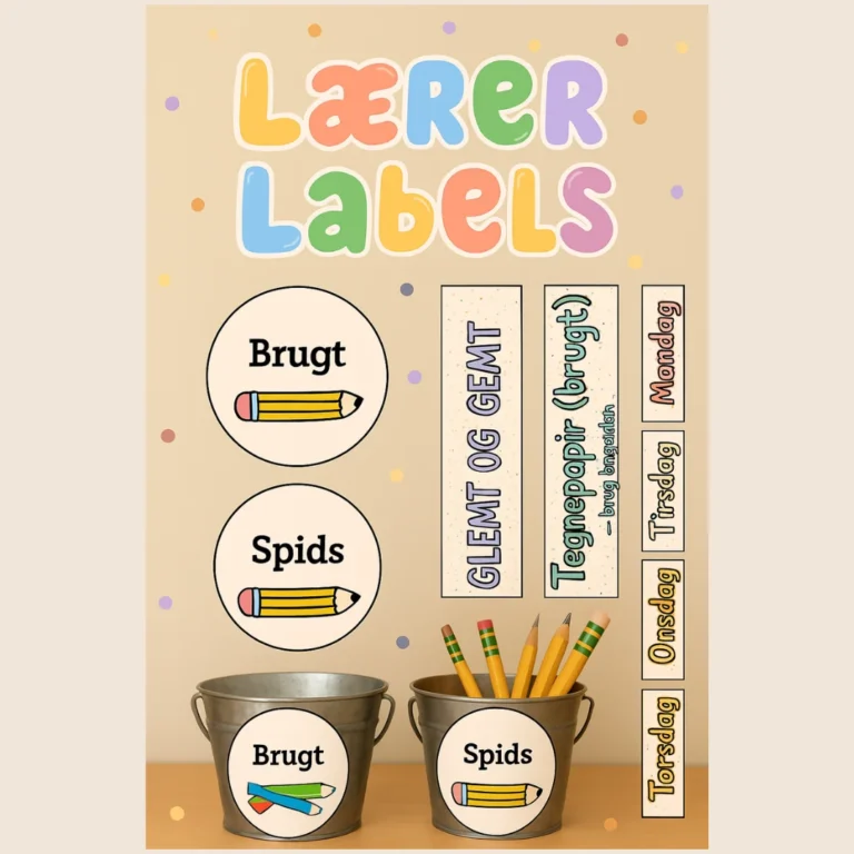 5 visuelle skilte til organisering i skolen